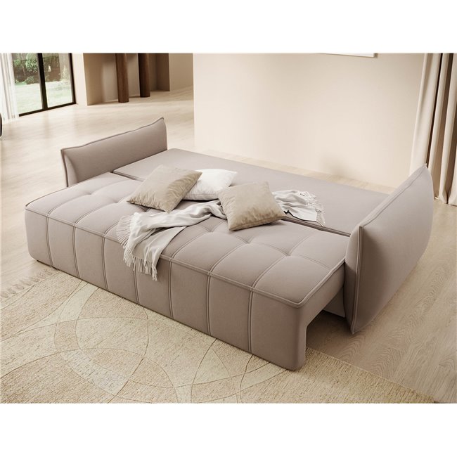 Sofa bed Elwelton, sleeping function, Sola 18, beige, H94x106x242cm