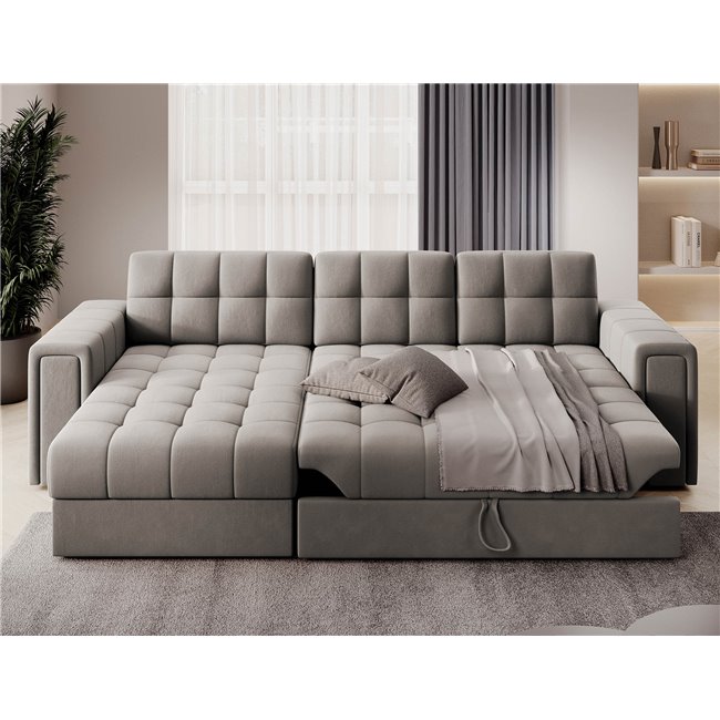 Угловой диван Elveni L/R Reversible, раздвижной, Sola 18, бежевый, H82x150x260см