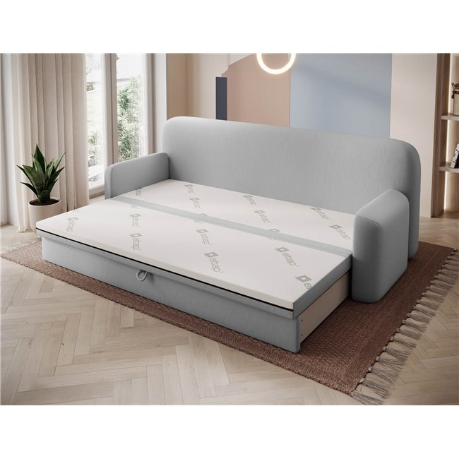 Sofa bed Elioss, sleeping function, Sola 4, grey, H87x89x236cm