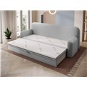 Sofa bed Elioss, sleeping function, Sola 4, grey, H87x89x236cm