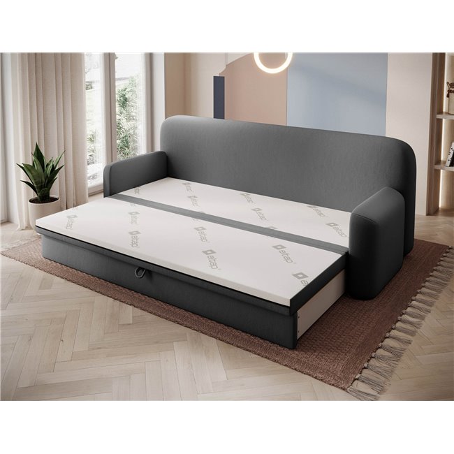 Sofa bed Elioss, sleeping function, Sola 06, dark grey, H87x89x236cm