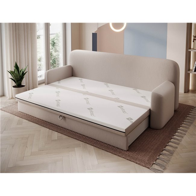 Sofa bed Elioss, sleeping function, Sola 18, beige, H87x89x236cm