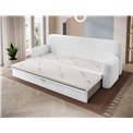 Sofa bed Elioss, sleeping function, Royal 01, bouclé, white, H87x89x236cm