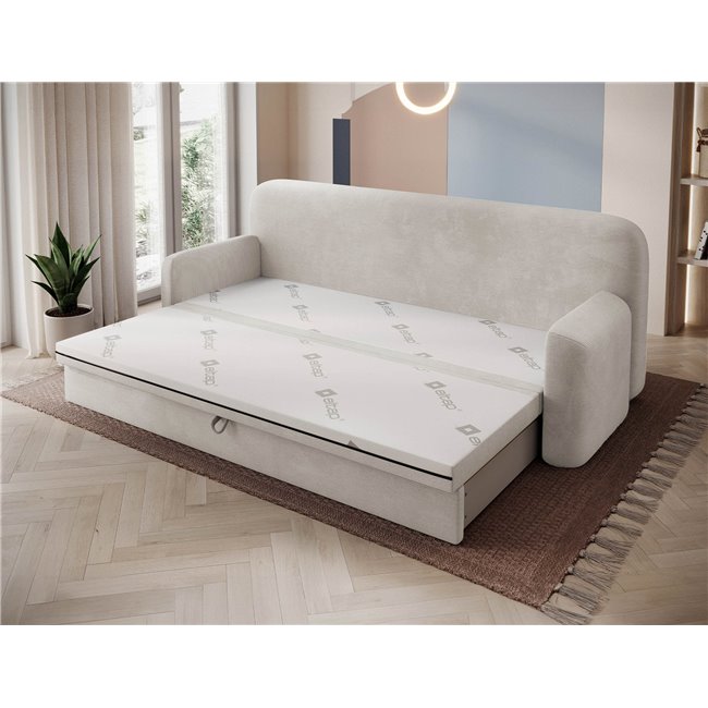 Sofa bed Elioss, sleeping function, Tabbris 18, beige, H87x89x236cm