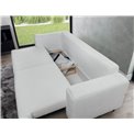 Диван-кровать Edalia, раздвижной, Royal 01, букле, белый, H90x95x260см