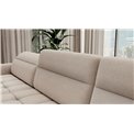 U shape sofa Elberto L, sleeping function, Raquel 18, beige, H100x165x306cm