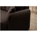 Corner sofa Elhandson L, sleeping function, Lukso 22, velvet, brown, H89x150x206cm