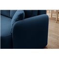 Corner sofa Elhandson L, sleeping function, Lukso 40, velvet, blue, H89x150x206cm