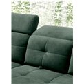 Corner sofa Elinferne L, sleeping function, Raquel 35, dark green, H107x210x297cm