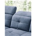 Corner sofa Elinferne L, sleeping function, Raquel 40, dark blue, H107x210x297cm