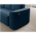 Corner sofa Elume L, sleeping function, Amore 40, Velvetmat 6, bouclé, blue, H88x190x287cm