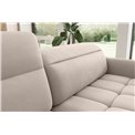 Corner sofa Elbare L, sleeping function, Sola 18, beige, H100x160x208cm