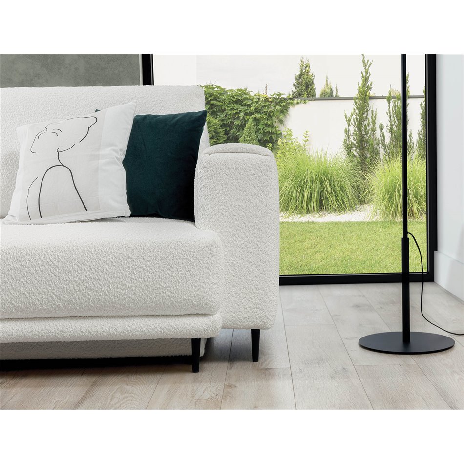 Диван-кровать Edalia, раздвижной, Royal 01, букле, белый, H90x95x260см