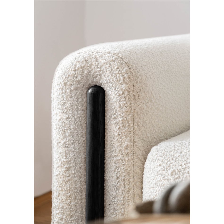 Sofa bed Elcadova Black, sleeping function, Jaffray 01, white, H97x97x244cm