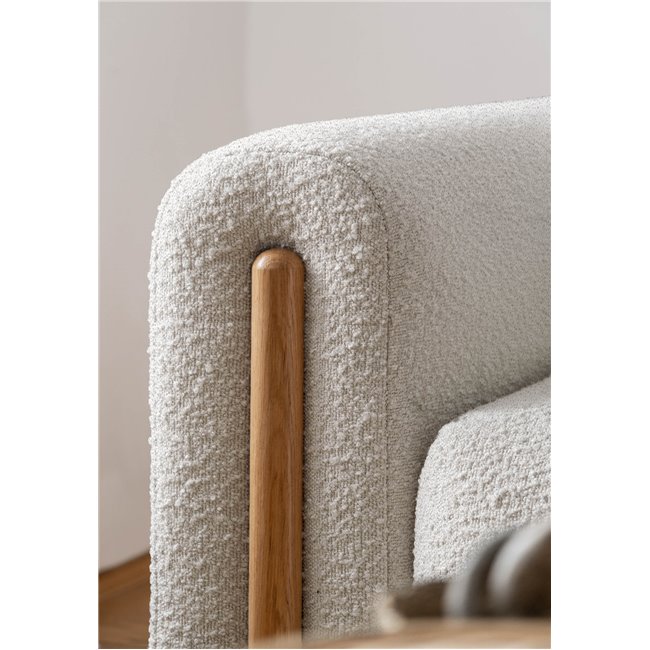 Sofa bed Elcadova Oak, sleeping function, Jaffray 03, grey, H97x97x244cm