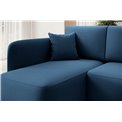 Corner sofa Elhandson L, sleeping function, Lukso 40, velvet, blue, H89x150x206cm