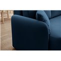 Corner sofa Elhandson R, sleeping function, Lukso 40, velvet, blue, H89x150x206cm