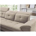 Corner sofa Elinferne L, sleeping function, Raquel 20, beige, H107x210x297cm