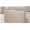 U shape sofa Elberto L, sleeping function, Raquel 18, beige, H100x165x306cm