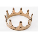 Dekoratiivkuju Crown, kuldne värv, D21x8cm