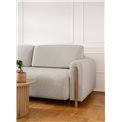 Sofa bed Elcadova Oak, sleeping function, Jaffray 03, grey, H97x97x244cm