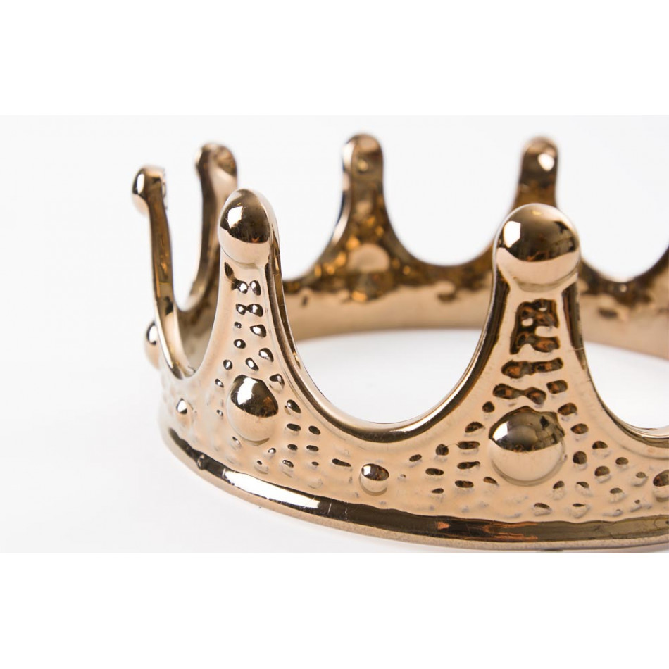 Dekoratiivkuju Crown, kuldne värv, D21x8cm