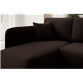 Corner sofa Elhandson L, sleeping function, Lukso 22, velvet, brown, H89x150x206cm