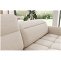 Corner sofa Elbare L, sleeping function, Manhattan 18, velvet, beige, H100x160x208cm