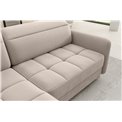 Corner sofa Elbare L, sleeping function, Sola 18, beige, H100x160x208cm