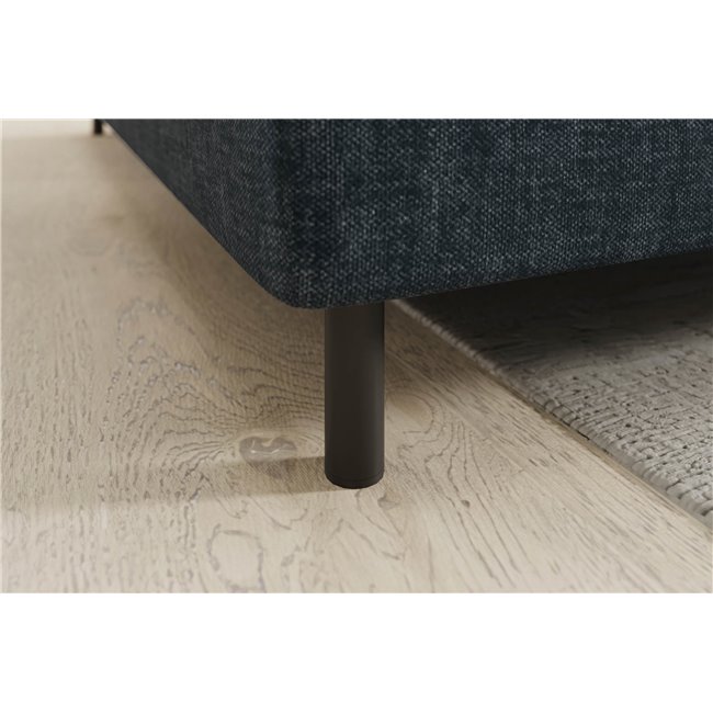 Угловой диван Elbare L, раздвижной, Manhattan 40, бархат, темно-синий, H100x160x208см