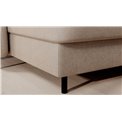 U shape sofa Elberto L, sleeping function, Raquel 18, beige, H100x165x306cm