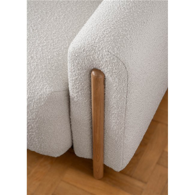 Sofa bed Elcadova Oak, sleeping function, Jaffray 03, grey, H97x97x244cm