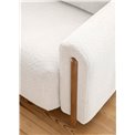 Diivanvoodi Elcadova Tamm, pikendatav, Royal 01, bouclé, valge, H97x97x244cm
