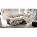 Corner sofa Elinferne R, sleeping function, Raquel 20, beige, H107x210x297cm
