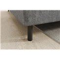Corner sofa Elbare L, sleeping function, Manhattan 03, velvet, grey, H100x160x208cm