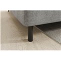 Угловой диван Elbare L, раздвижной, Nube 3, бархат, серый, H100x160x208см