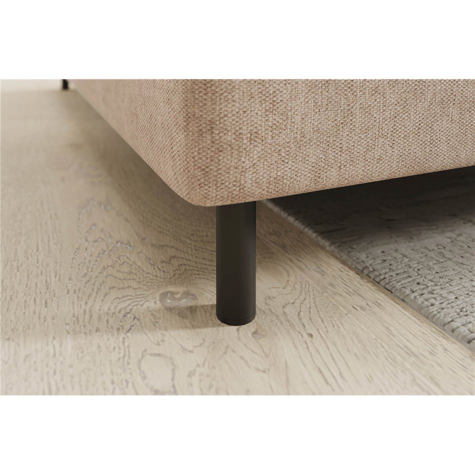 Corner sofa Elbare L, sleeping function, Raquel 18, beige, H100x160x208cm