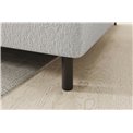 Corner sofa Elbare R, sleeping function, Royal 01, bouclé, white, H100x160x208cm
