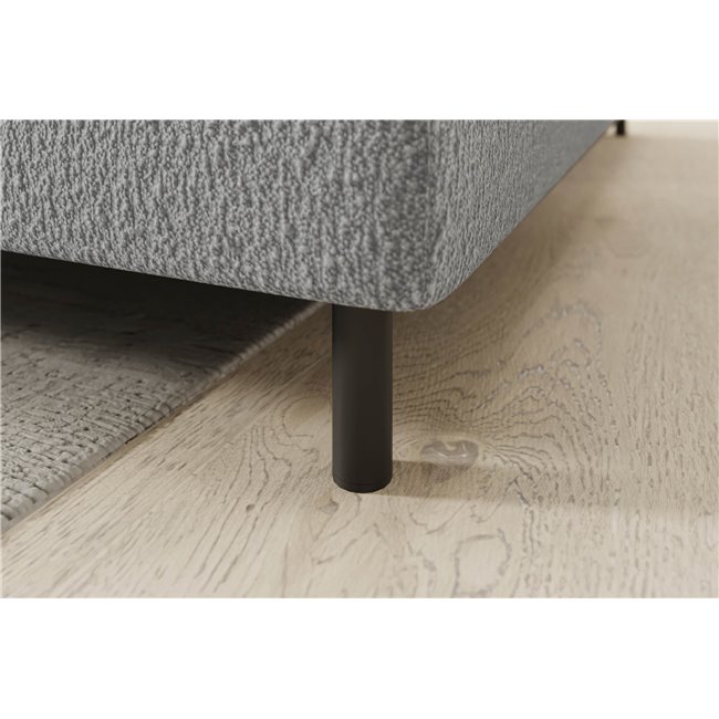 Corner sofa Elbare R, sleeping function, Royal 04, bouclé, grey, H100x160x208cm
