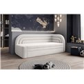 Sofa bed Elfabilo R, sleeping function, Royal 01, bouclé, white, H80x86x223cm