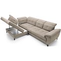 Corner sofa Elinferne L, sleeping function, Raquel 20, beige, H107x210x297cm