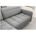 Corner sofa Elbare L, sleeping function, Manhattan 03, velvet, grey, H100x160x208cm