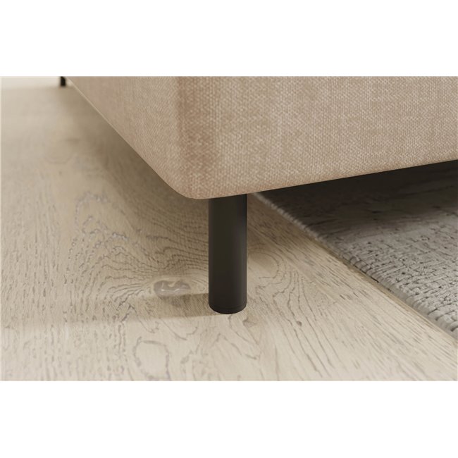 Corner sofa Elbare L, sleeping function, Manhattan 18, velvet, beige, H100x160x208cm