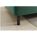 Corner sofa Elbare L, sleeping function, Lukso 35, velvet, dark green, H100x160x208cm