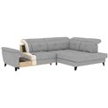 Corner sofa Elinferne R, sleeping function, Relax 40, velvet, dark blue, H107x210x297cm