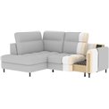 Corner sofa Elbare L, sleeping function, Manhattan 18, velvet, beige, H100x160x208cm