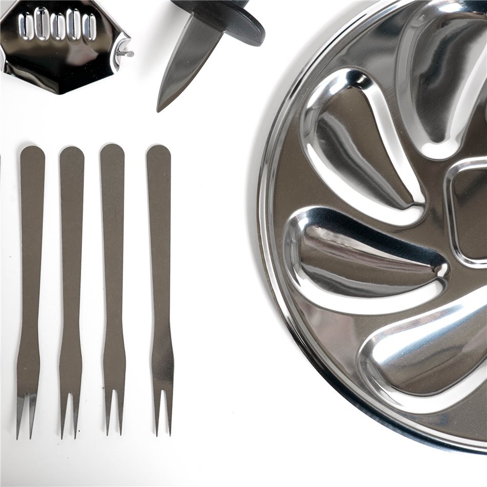 9-PIECE OYSTER BOX, H0.7x23x23cm