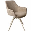 Dining chair Sereta 18, light brown, rotatable 360 degrees, H81x64.5x61.5cm, seat height 47cm