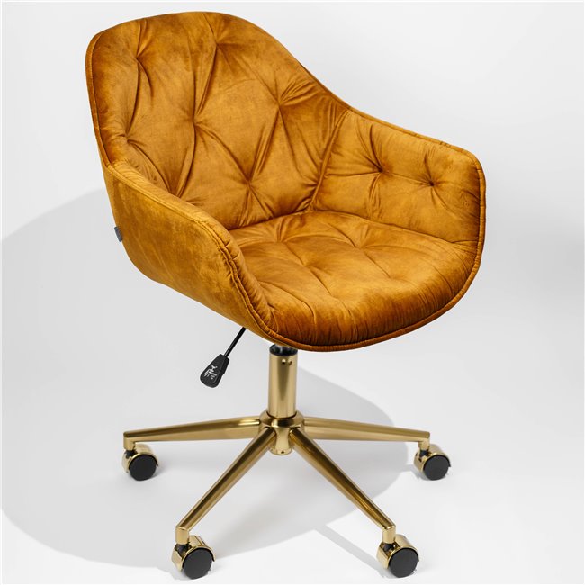 Office chair Slorino 15, golden color, H77-88x58x63cm, seat height 44-54cm