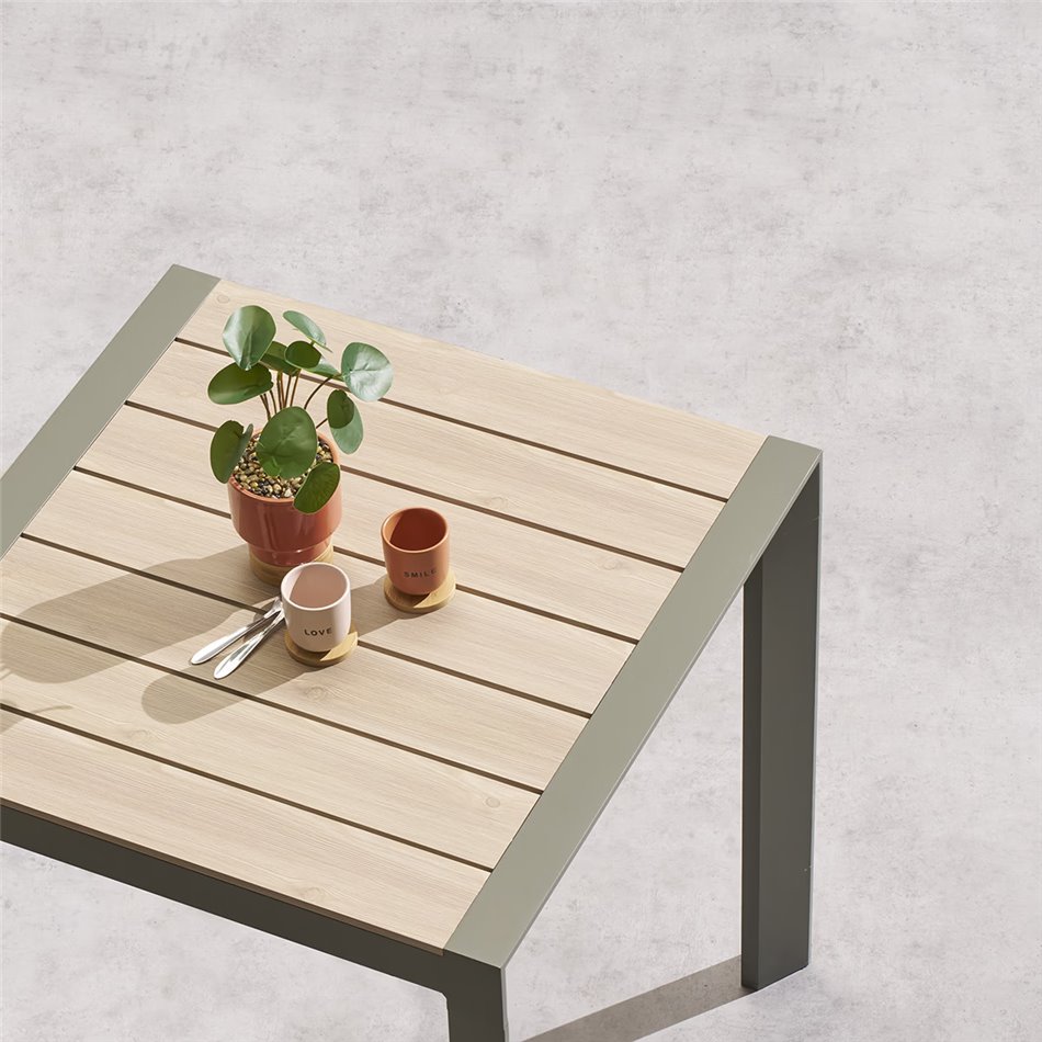 Table Laevasion, green, H75x70x70cm